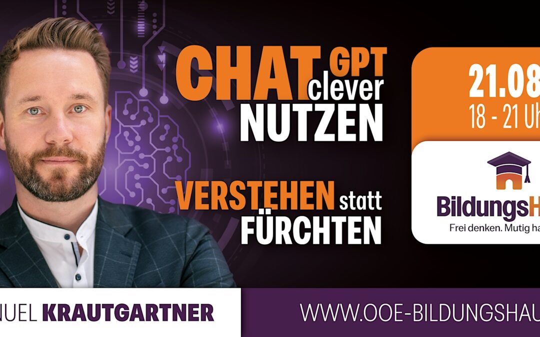 Workshop: ChatGPT im Alltag – KI clever nutzen! Verstehen statt fürchten!